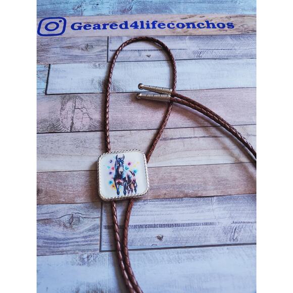 Floral mule conchos, custom conchos mule design tack, unique concho, diy belt - Picture 5 of 6